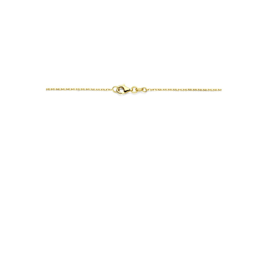 14k Geelgouden dames ketting met fijne schakels – 43 cm