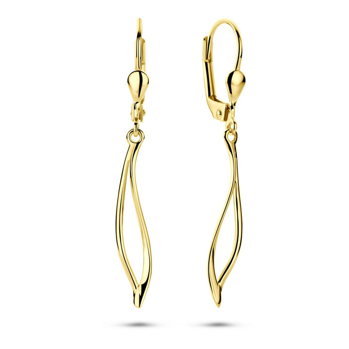 14k geelgouden oorhangers – brisur haak