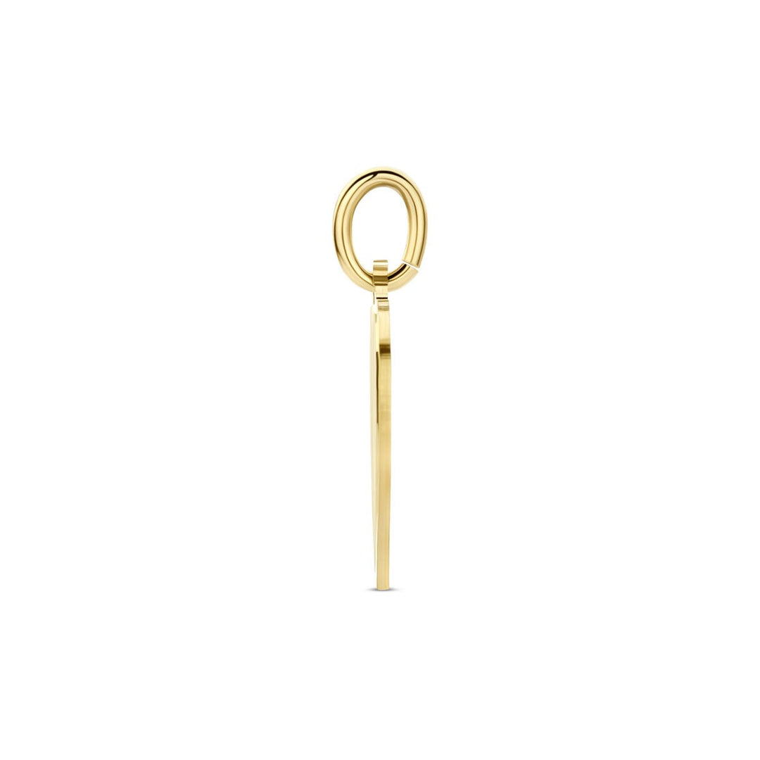 9k Gouden Graveer Hanger Hart