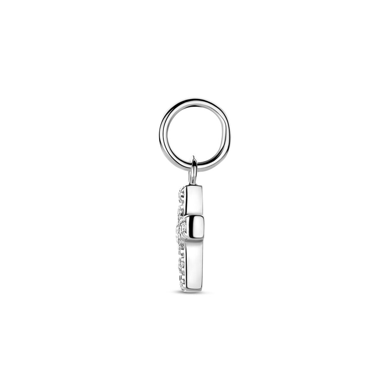 Zilveren hanger kruisvorm met zirkonia 15,5 mm