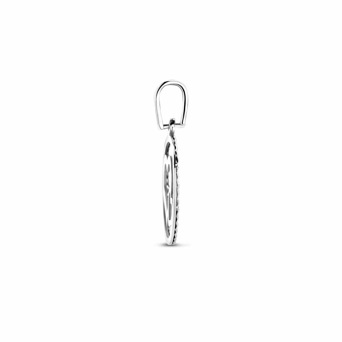 Zilveren hanger met hartjes