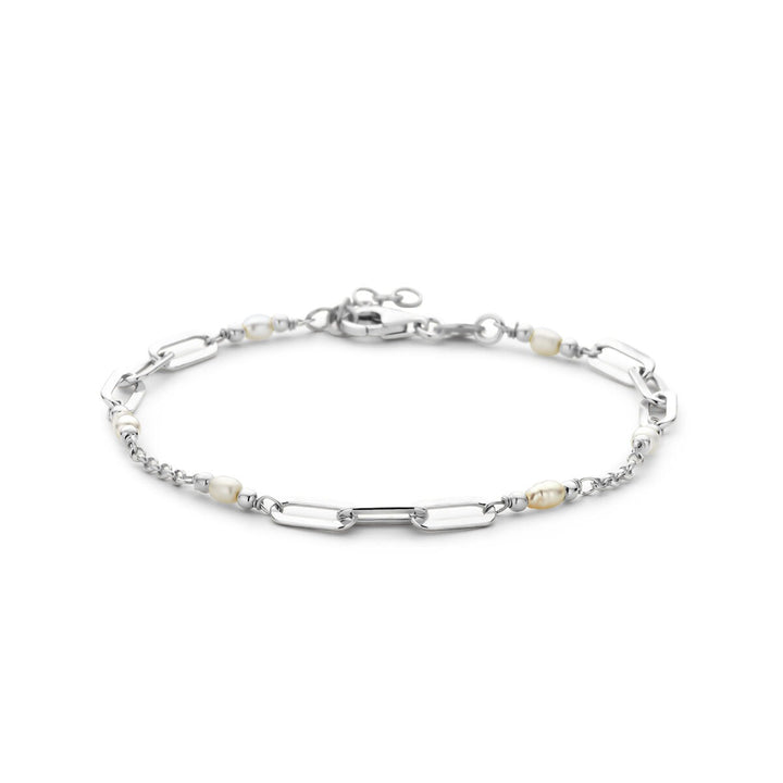 Zilveren armband met zoetwaterparels – gerhodineerd 925 zilver