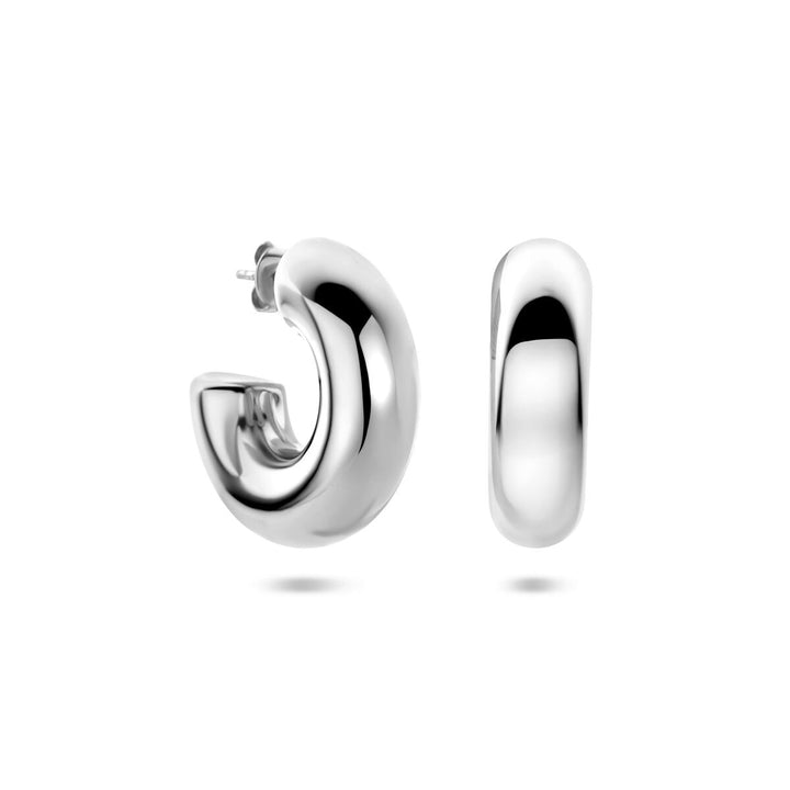 Stalen Oorringen Zilverkleurig – 31x10mm