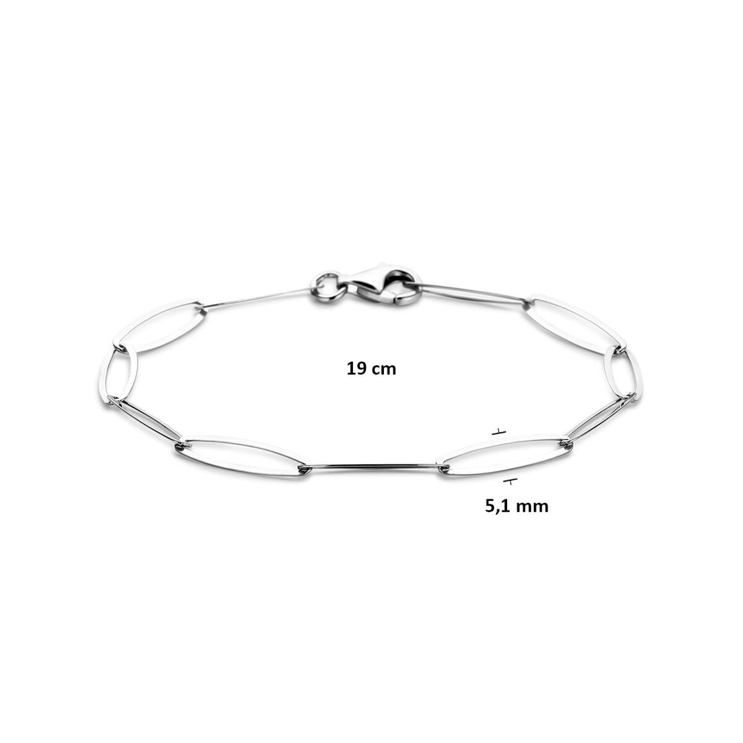 Zilveren armband anker schakel – gerhodineerd 925 zilver 5,1 mm 19 cm
