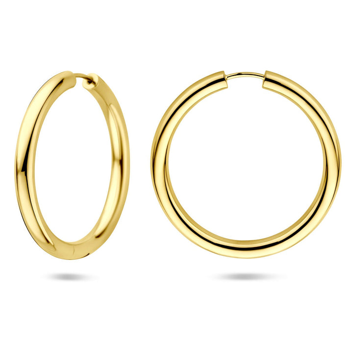 Verguld zilveren klapoorringen 925 – 39 mm