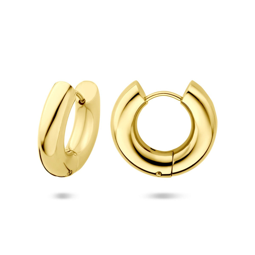 Goudkleurige stalen klapoorringen 20x5mm