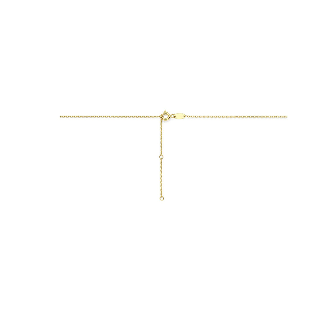 14k geelgouden dames ketting met zirkonia entourage 41 - 43 - 45 cm