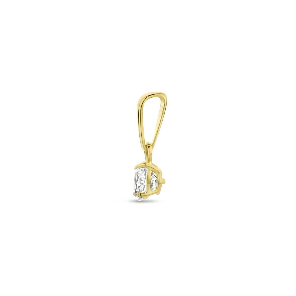14k Geelgouden hanger met zirkonia