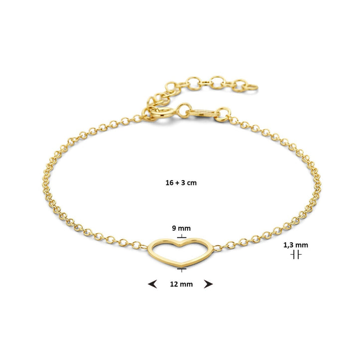 Verguld zilveren armband met hart – symbool van liefde