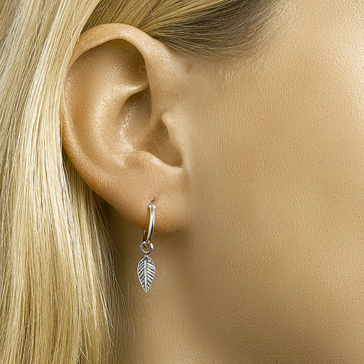 earrings spring silver rhodium plated