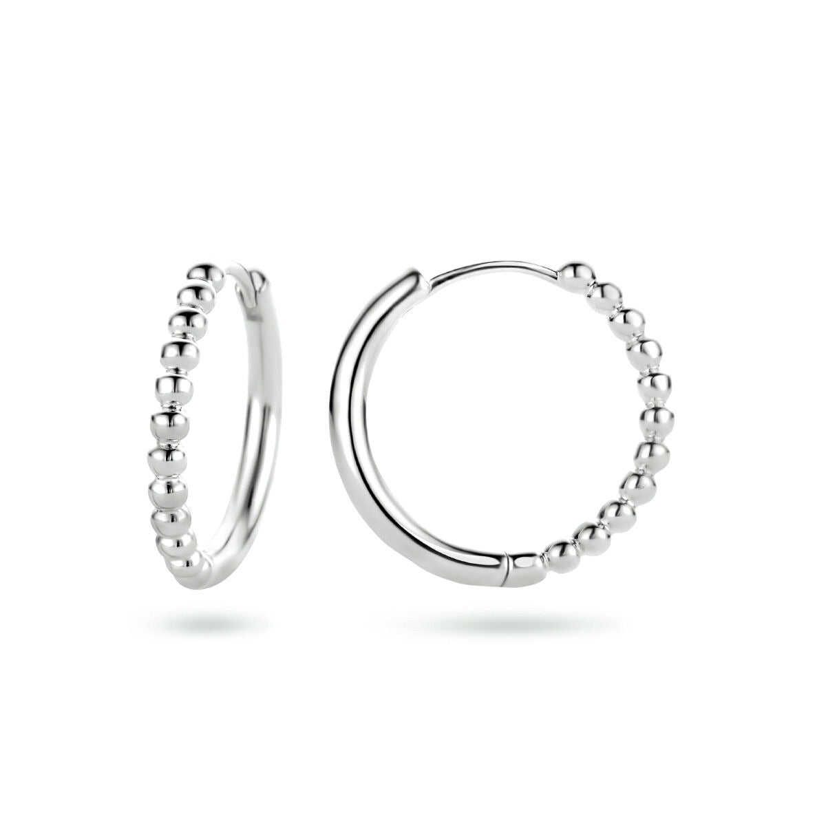 Gerhodineerde 925 zilveren klapoorringen 2 mm