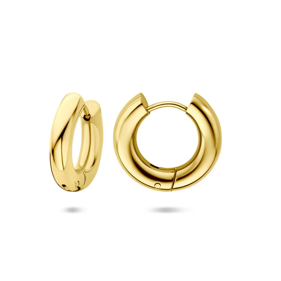 Goudkleurige stalen klapoorringen 18x4mm