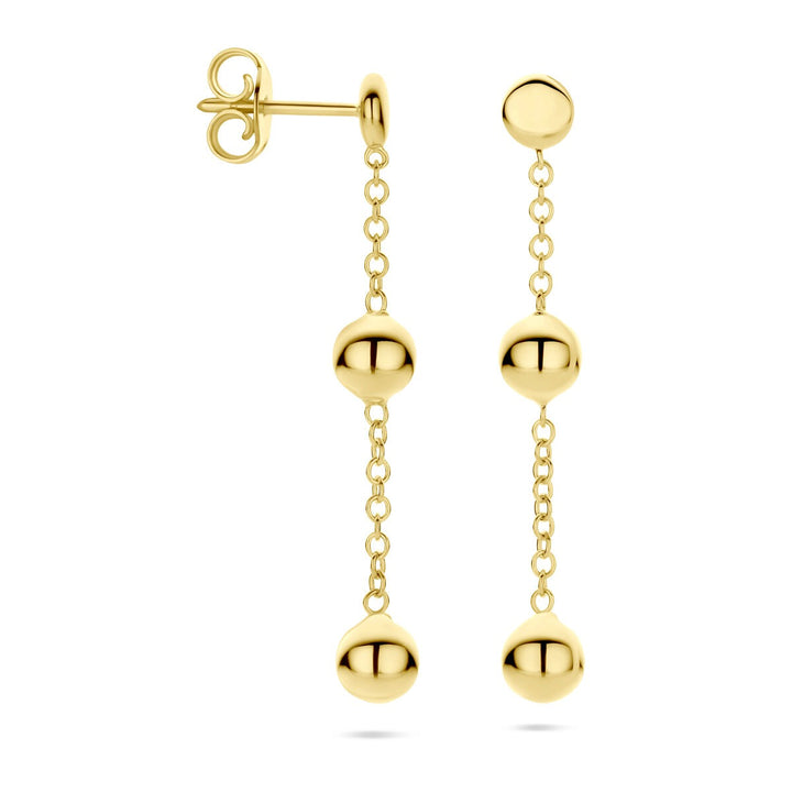 14k Geelgouden oorhangers 37 mm