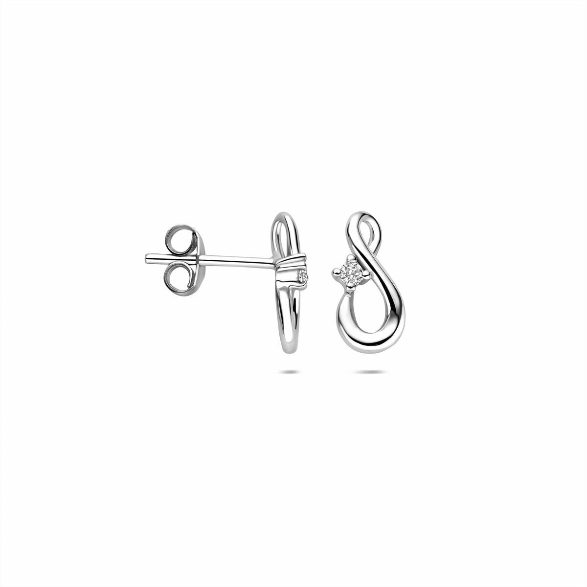 Zilveren oorknoppen infinity met zirkonia – tijdloos en betekenisvol