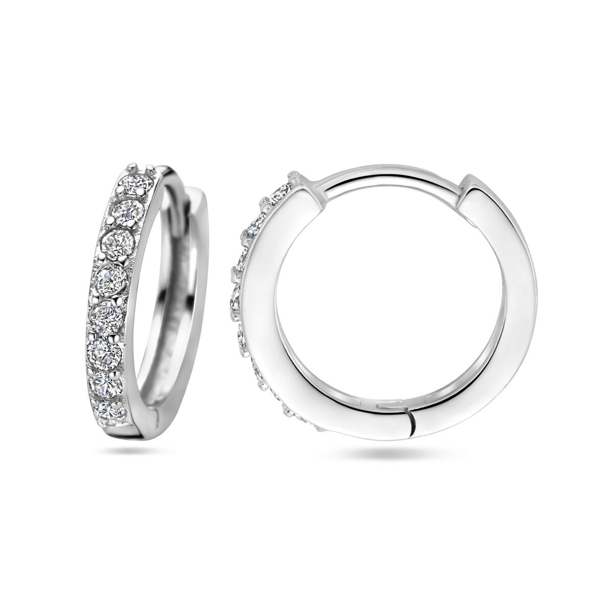 drop earrings zirconia silver rhodium plated