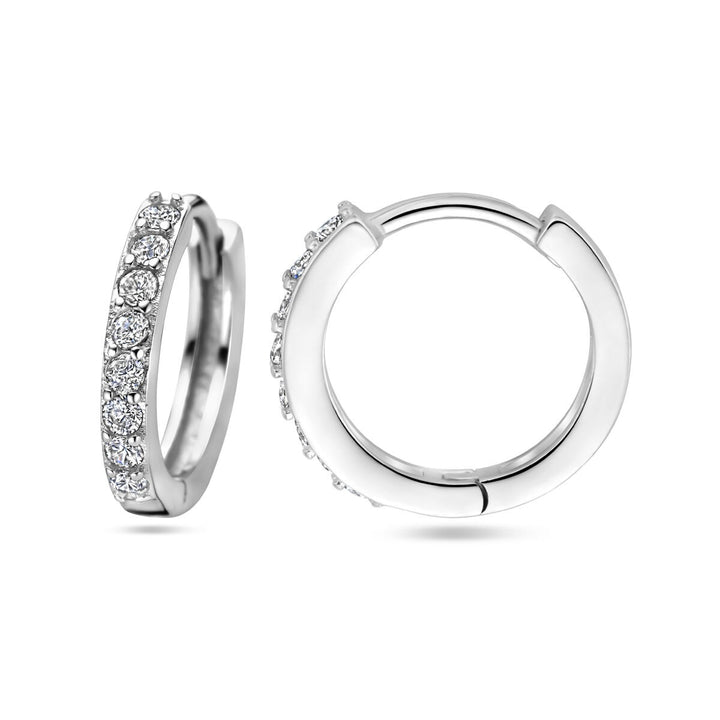 drop earrings zirconia silver rhodium plated