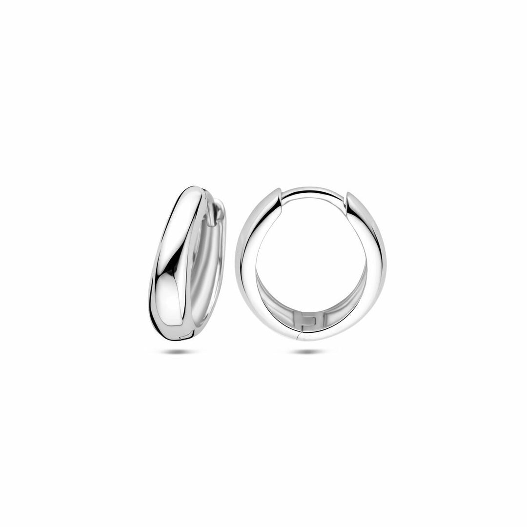 Zilveren oorringen dames – gerhodineerd 925 zilver, 15 mm