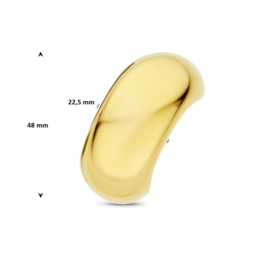 Stalen hair cuff met gele ion plating – modern statement accessoire