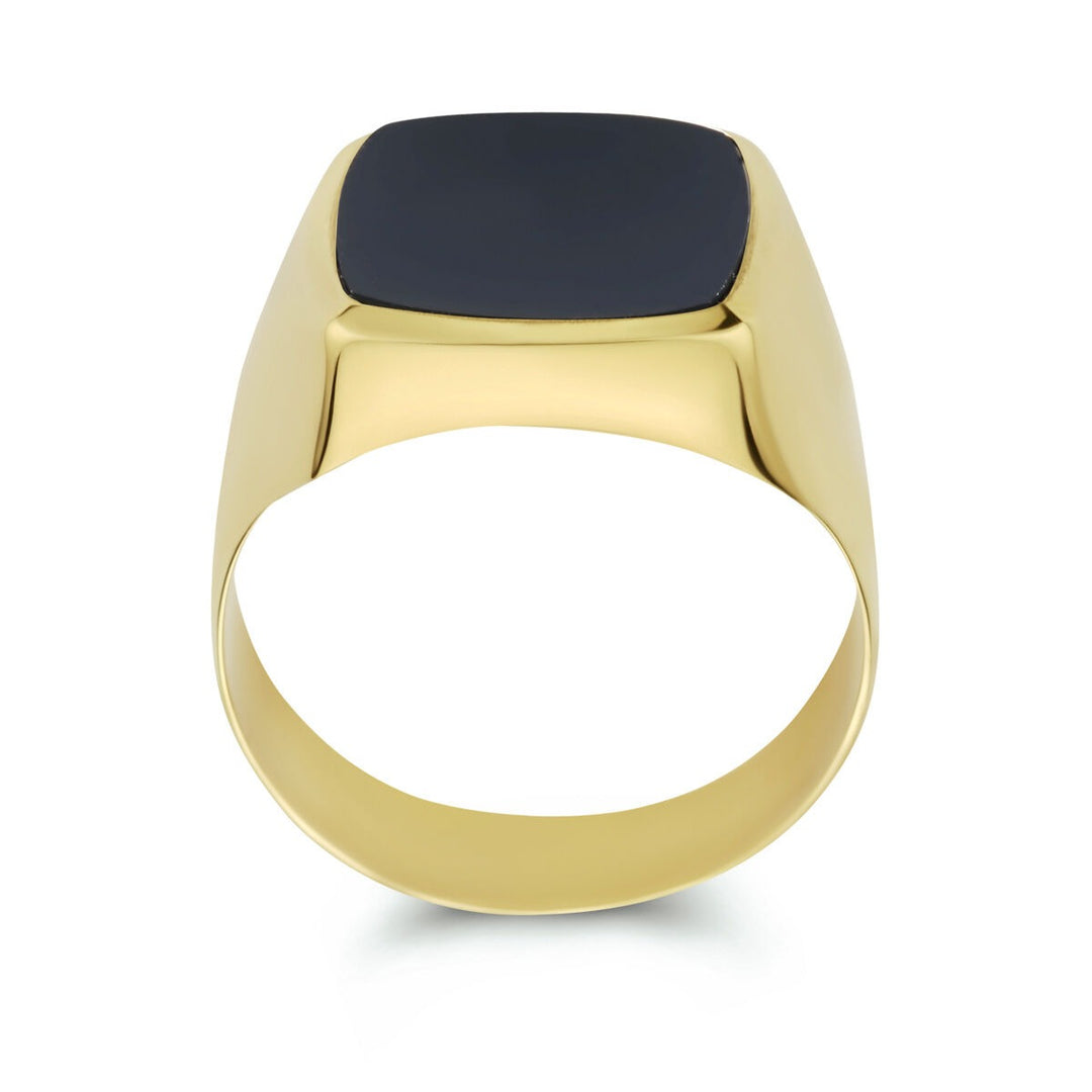 signet ring onyx 14K yellow gold