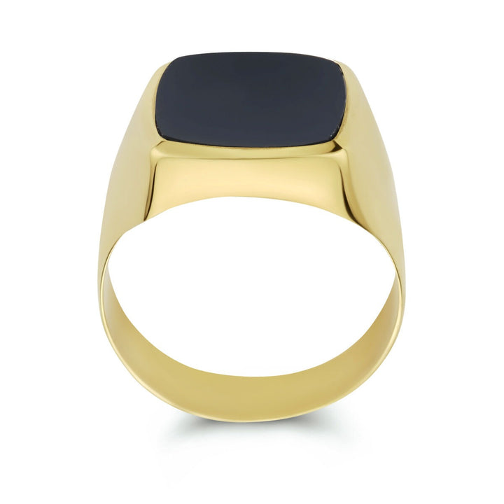 signet ring onyx 14K yellow gold