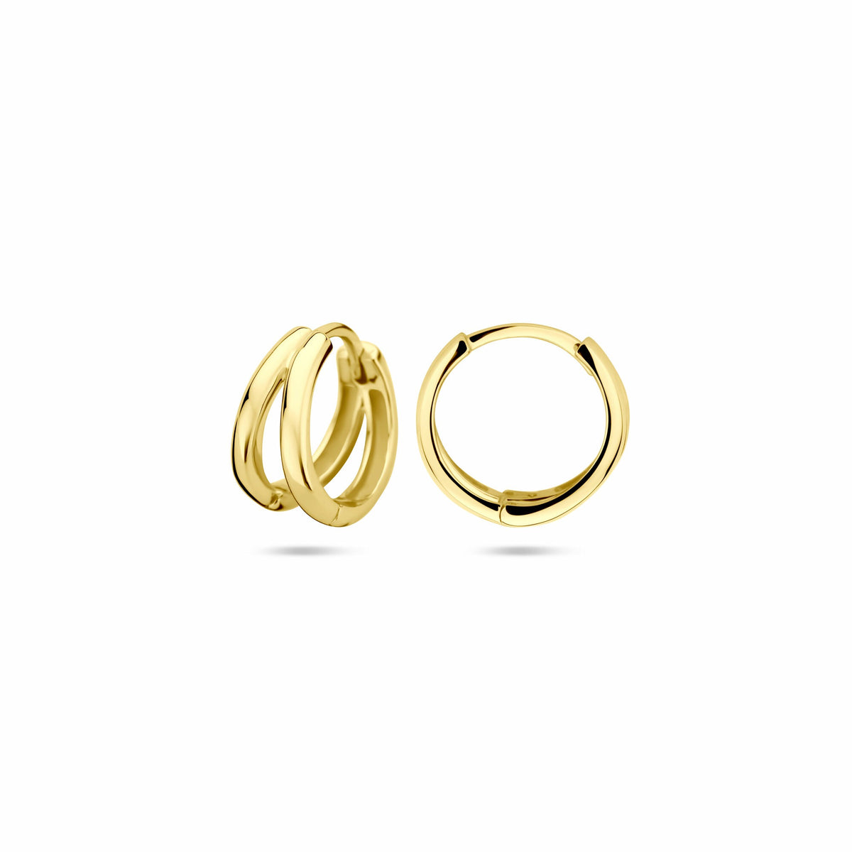 Vergulde zilveren klapoorringen – 12.5 x 6.5 mm