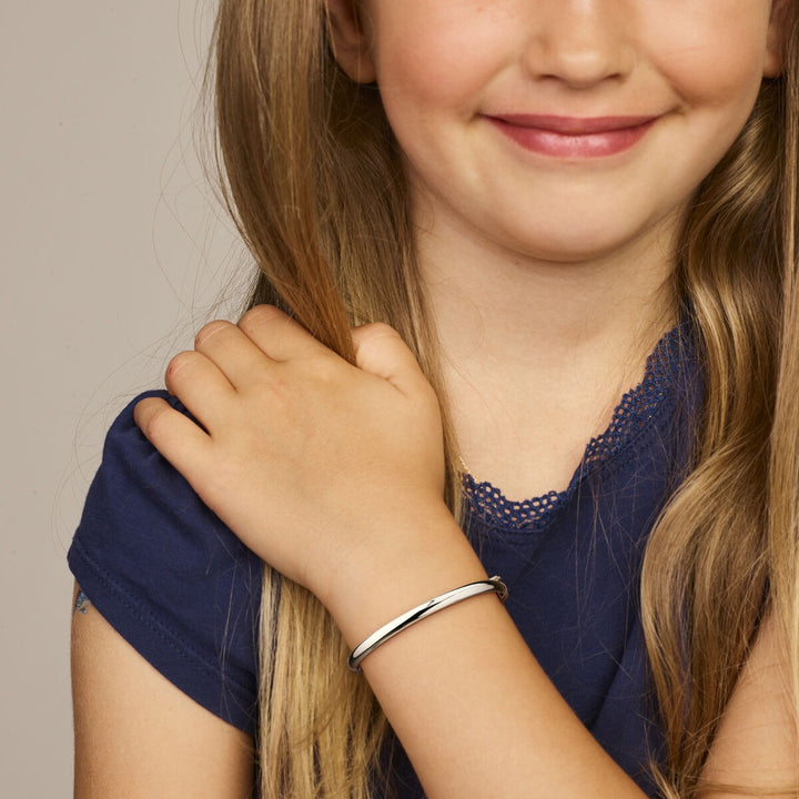 Gerhodineerde 925 zilveren bangle