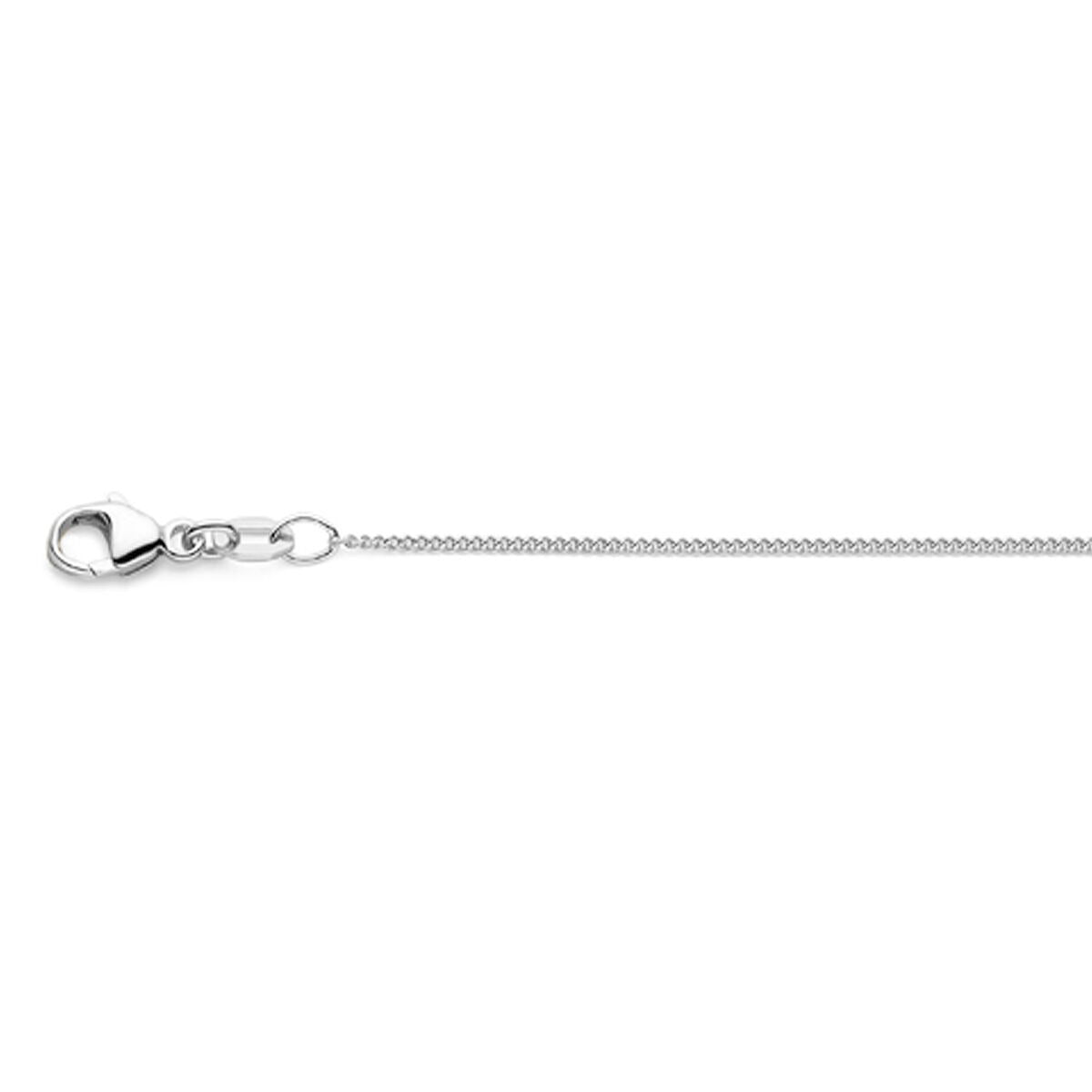 18k witgouden dames ketting – gourmette collier 45 cm