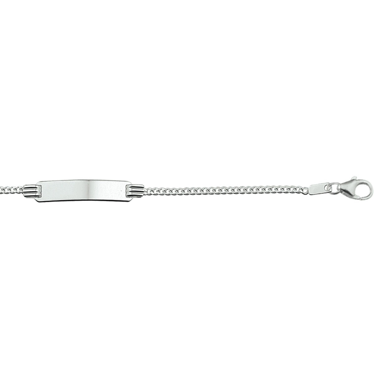 engraving bracelet gourmet 11 - 13 cm silver rhodium plated