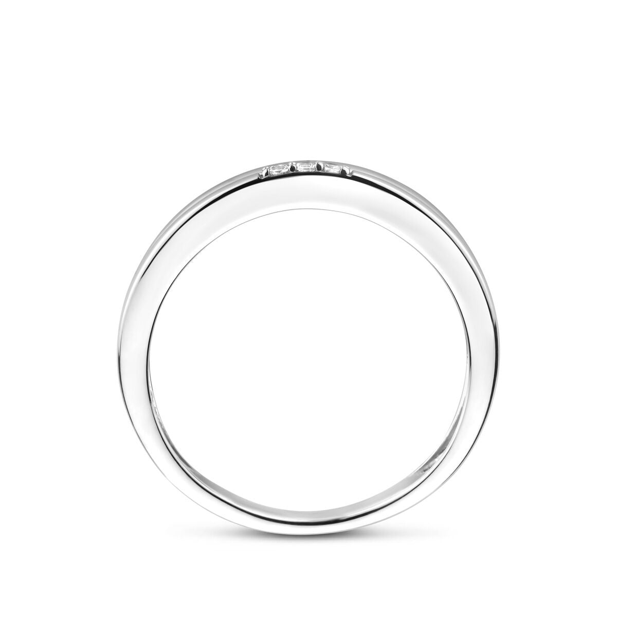 Zilveren ring met zirkonia – gerhodineerd 925 zilver