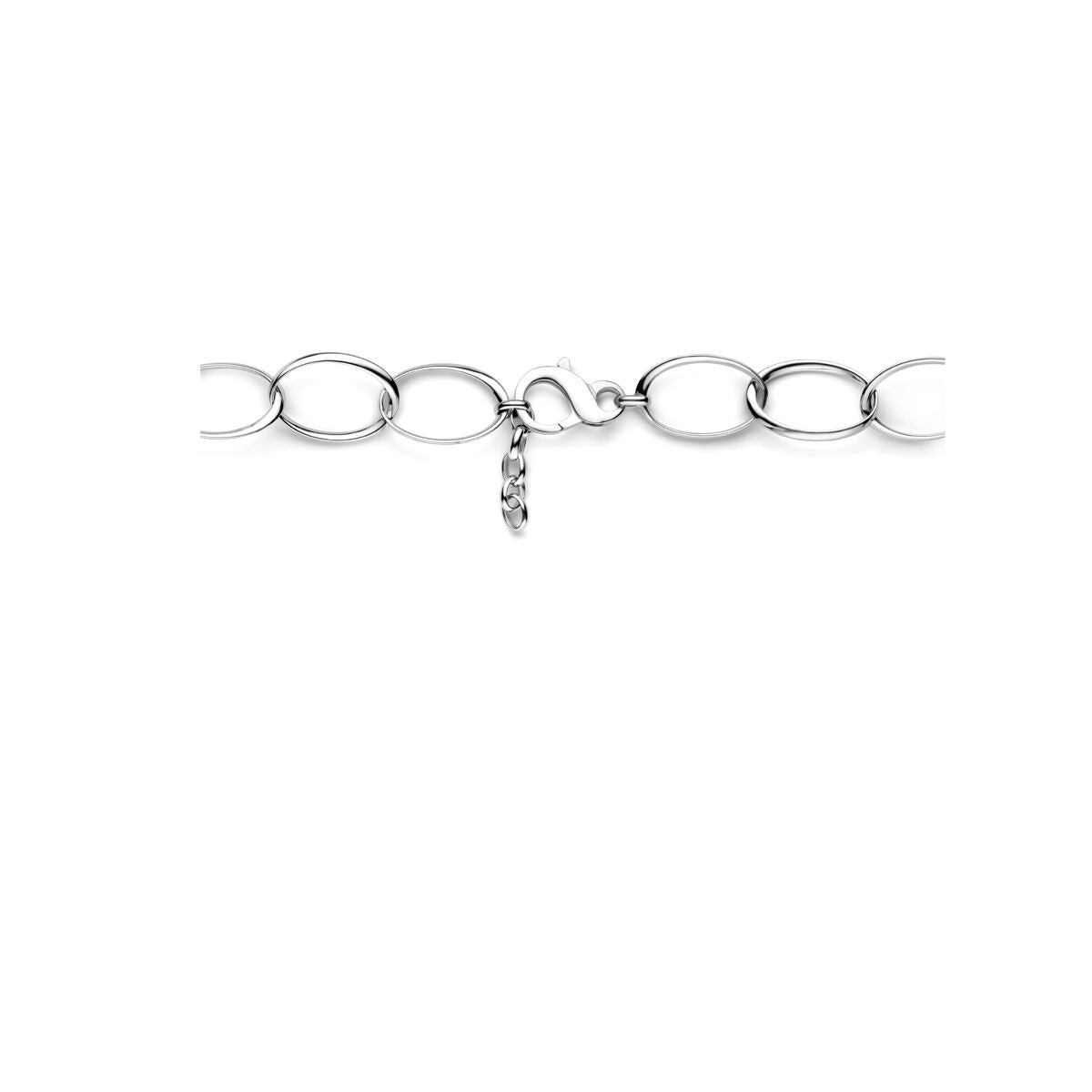 collier 23 mm 48 + 3 cm zilver gerhodineerd