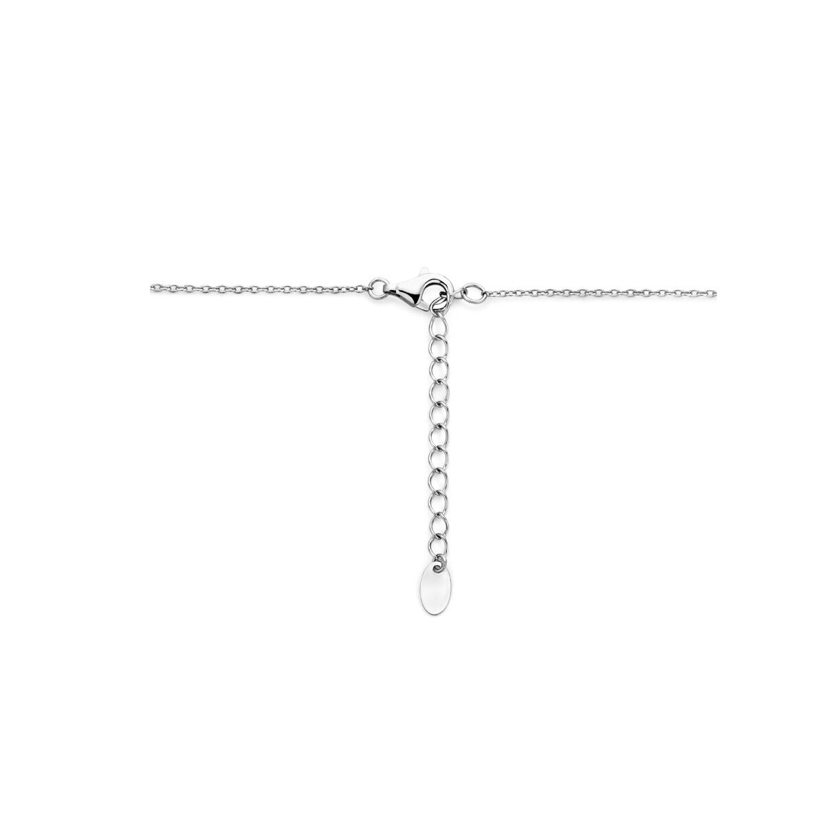 Zilveren collier met zoetwaterparel – gerhodineerd 925 zilver