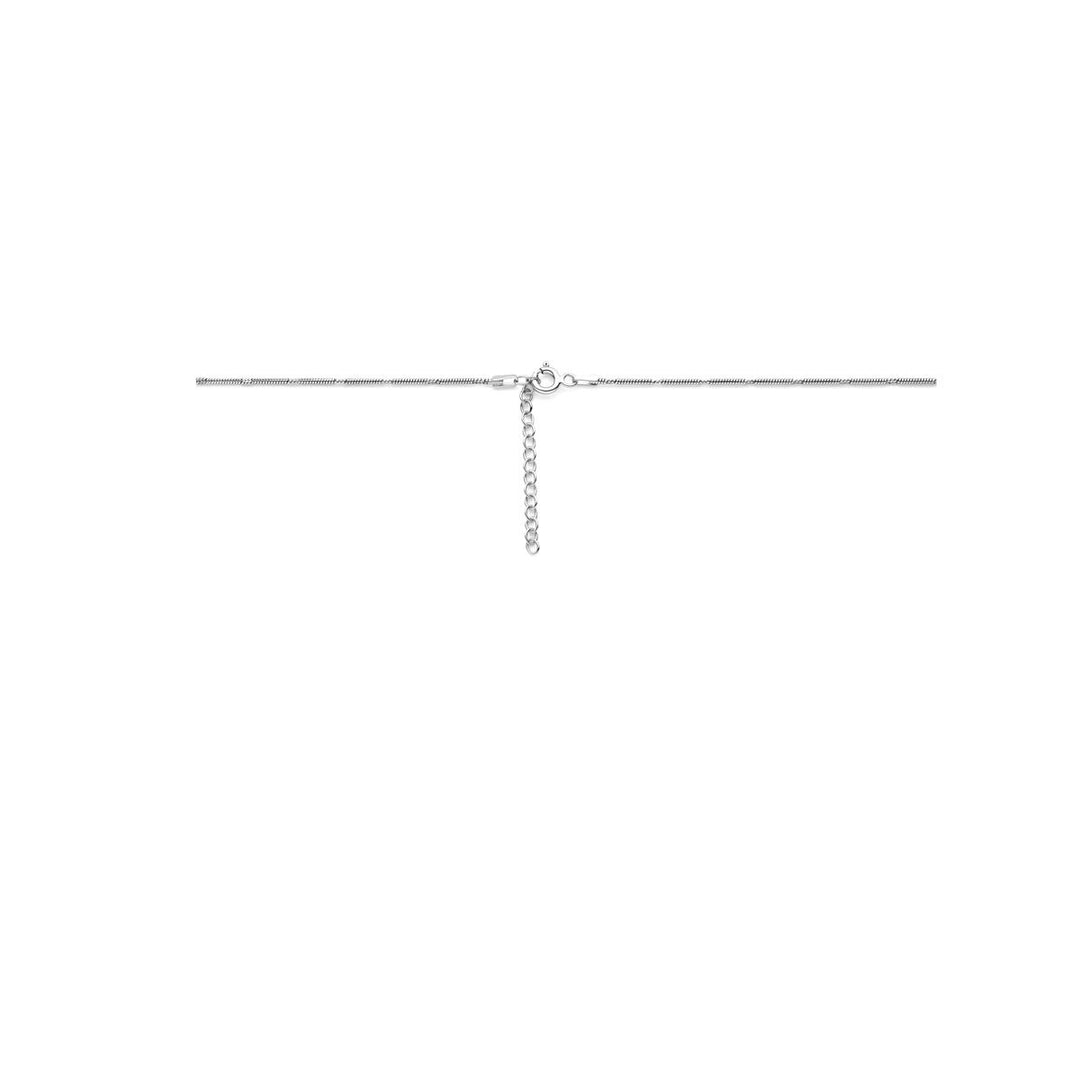 Zilveren ketting zonder hanger – gerhodineerd slang collier dames 1,5 mm 41 + 4 cm