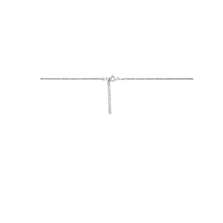 Zilveren ketting zonder hanger – gerhodineerd slang collier dames 1,5 mm 41 + 4 cm