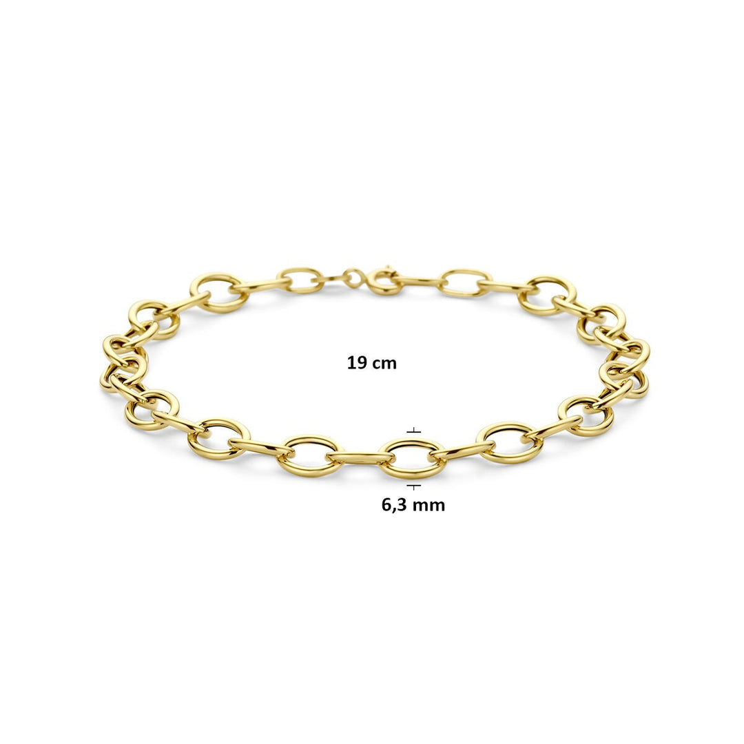 14k Geelgouden Schakel Armband Anker