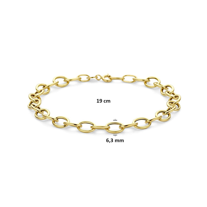 14k Geelgouden Schakel Armband Anker
