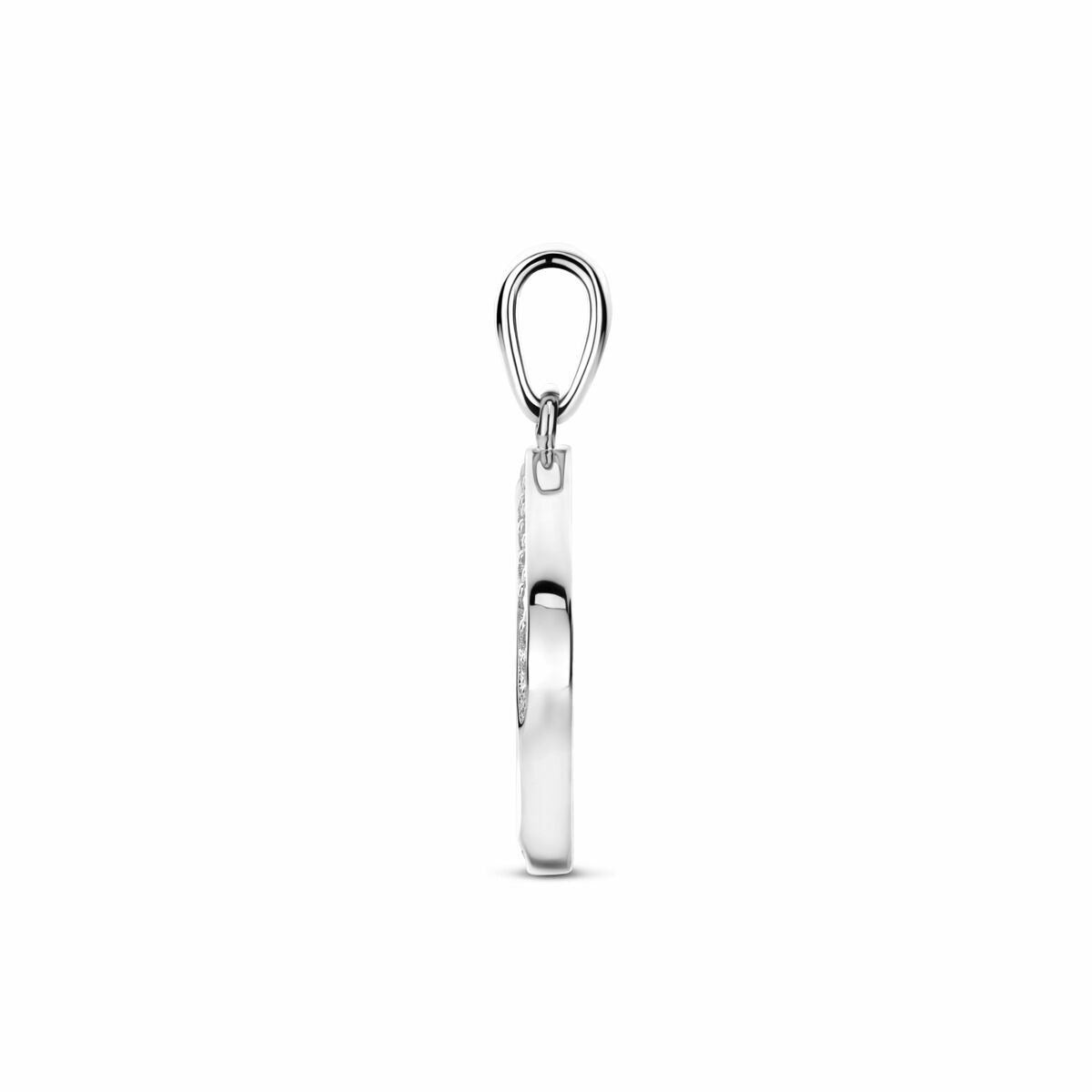 Zilveren hanger met zirkonia 925 gerhodineerd – 23 mm
