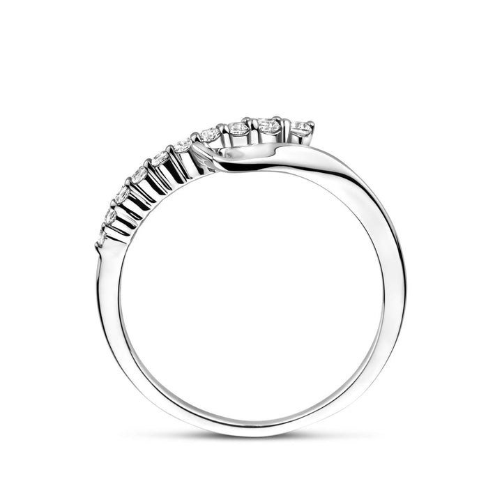 Zilveren ring met zirkonia – gerhodineerd 925 zilver 7,5 mm