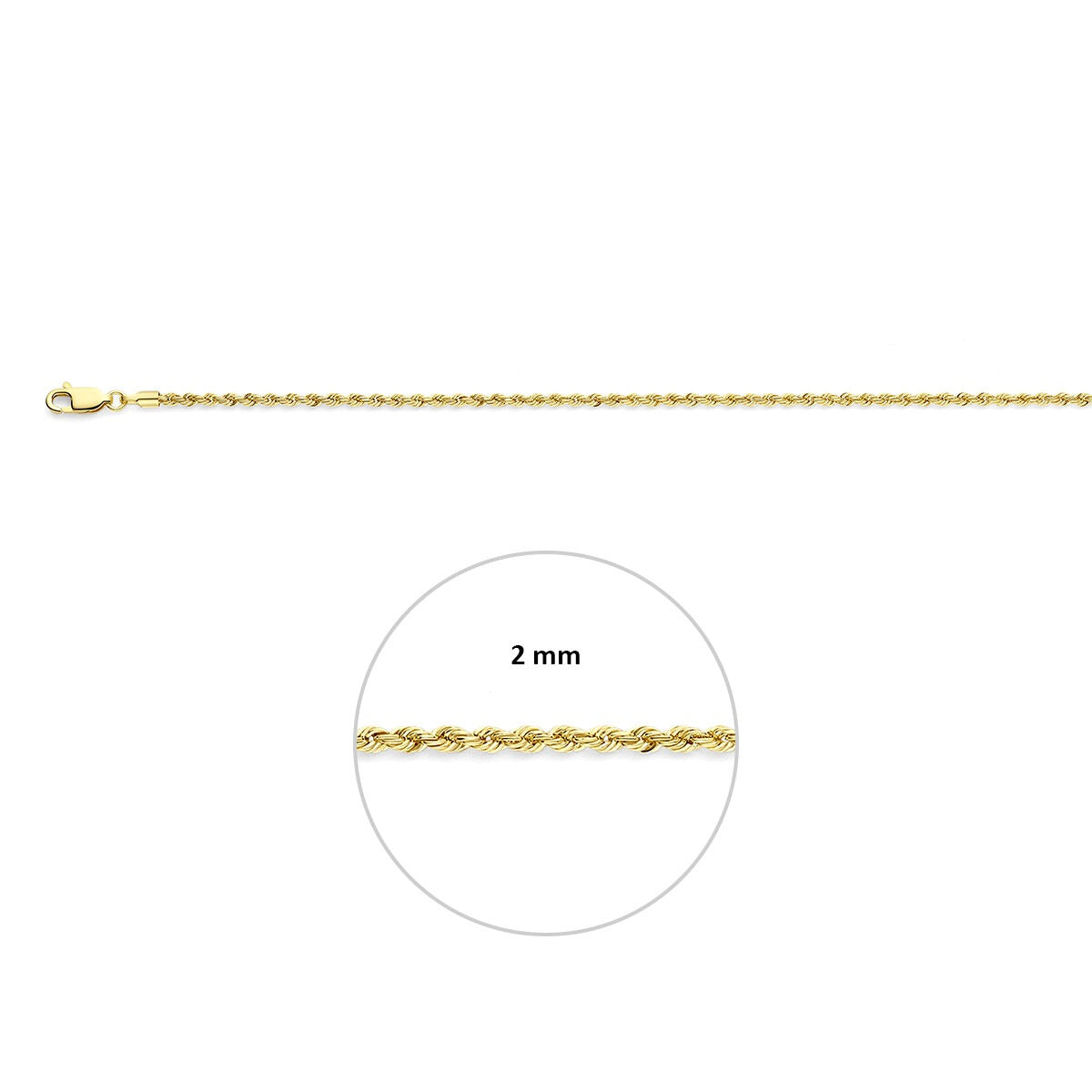 14k Geelgouden enkelbandje met koordschakel – verfijnde zomerse luxe