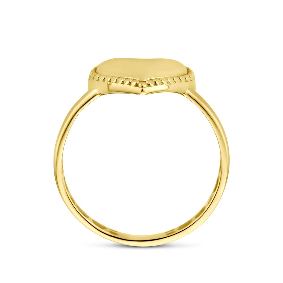 14k geelgouden ring met hartje