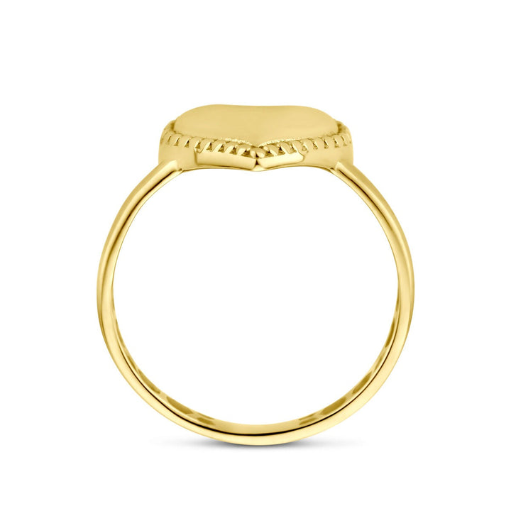 14k geelgouden ring met hartje