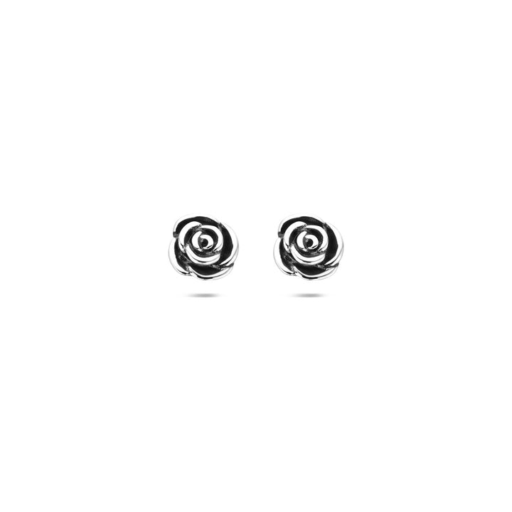 ear studs oxi rose silver oxidized