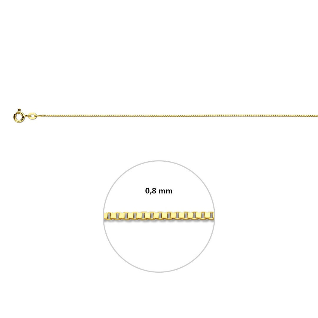 14k Geelgouden armband met Venetiaanse schakel – 0.8mm
