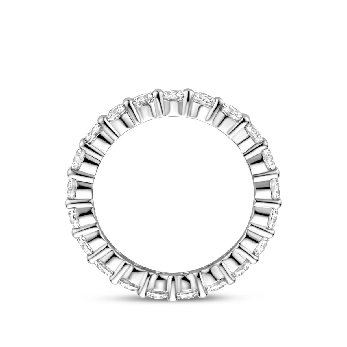 Zilveren damesring met zirkonia – 3mm breed