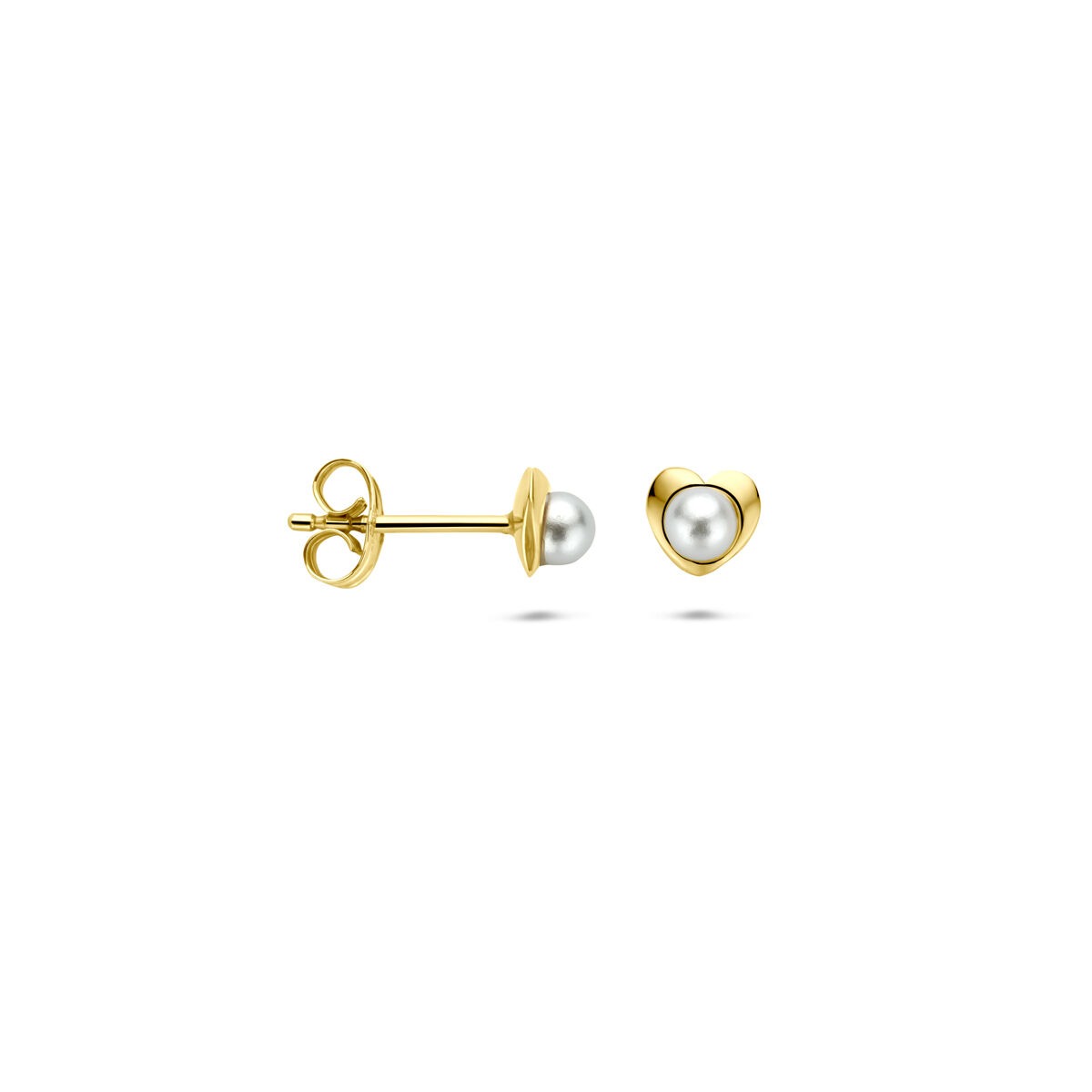 14k geelgouden oorknoppen met parel – 4,5 mm
