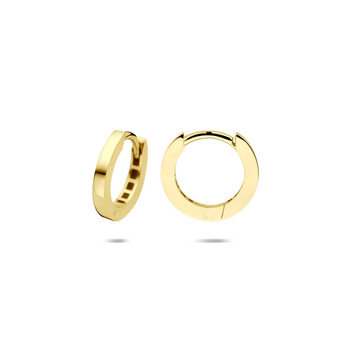 9k Geelgouden dames klapoorringen – buisdikte 2 mm
