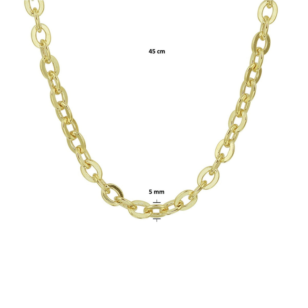 14k Geelgouden anker collier