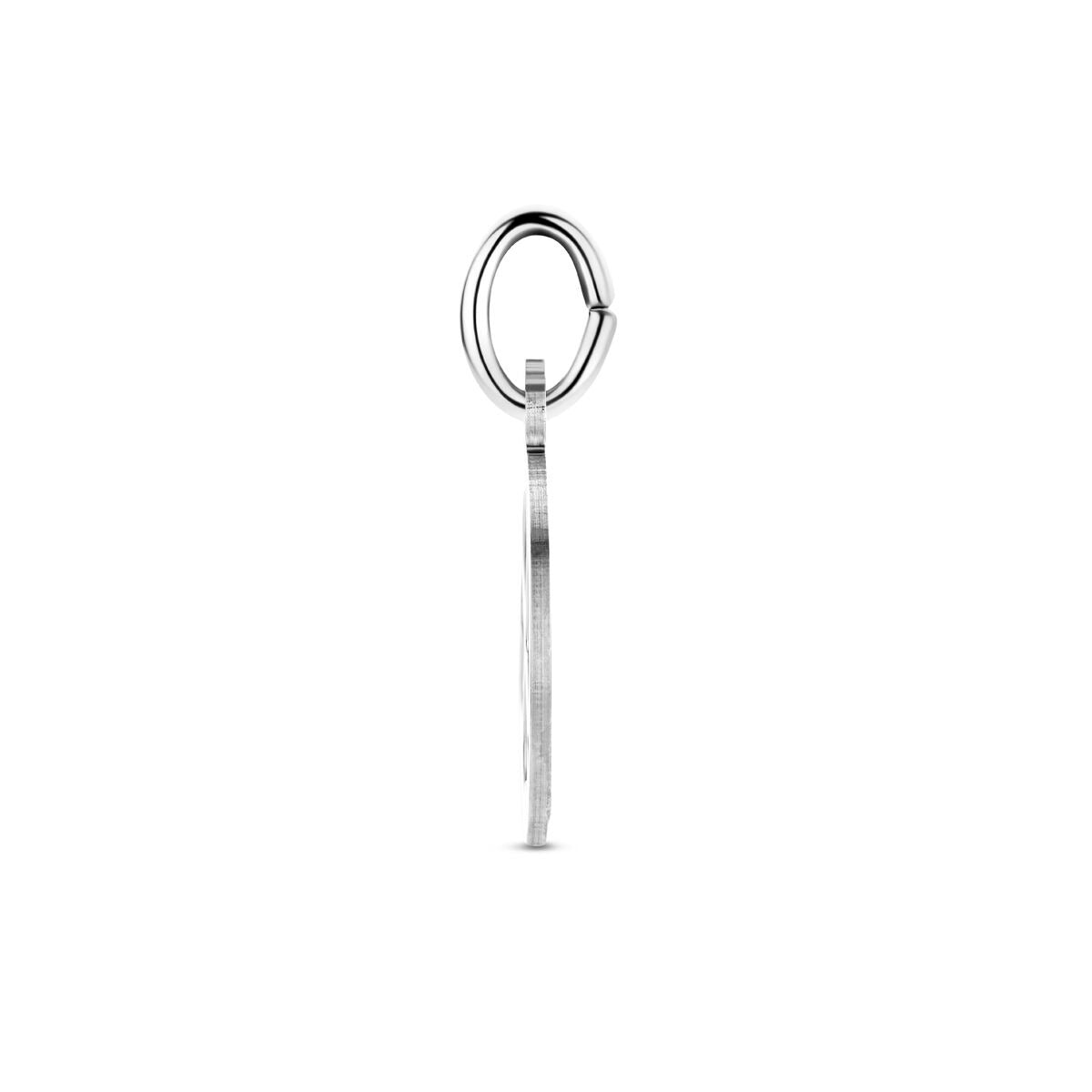 Zilveren hanger gerhodineerd 925 met klavertje – 19 mm