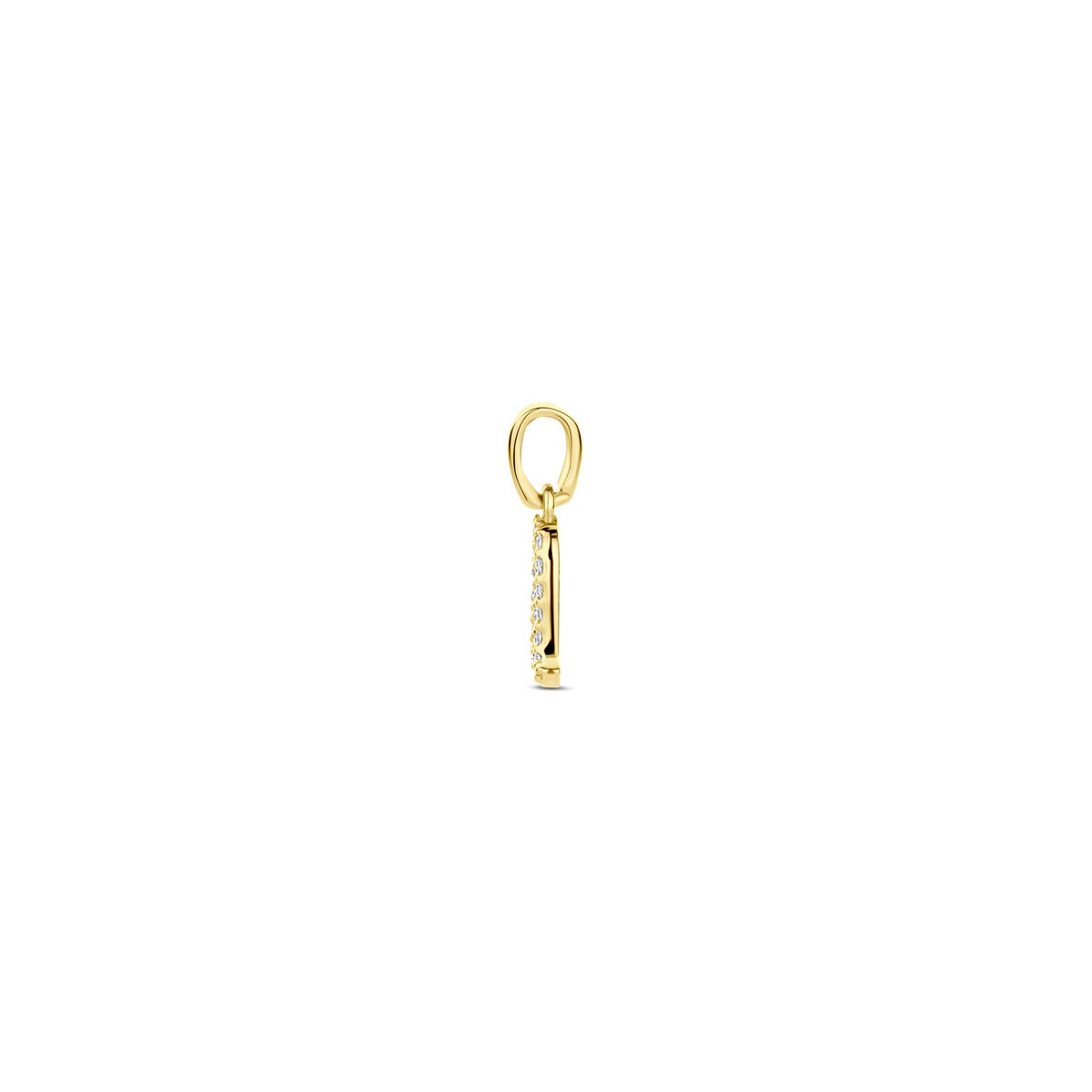 14k geelgouden sterrenbeeld hanger met diamant