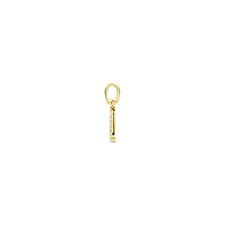 14k geelgouden sterrenbeeld hanger met diamant