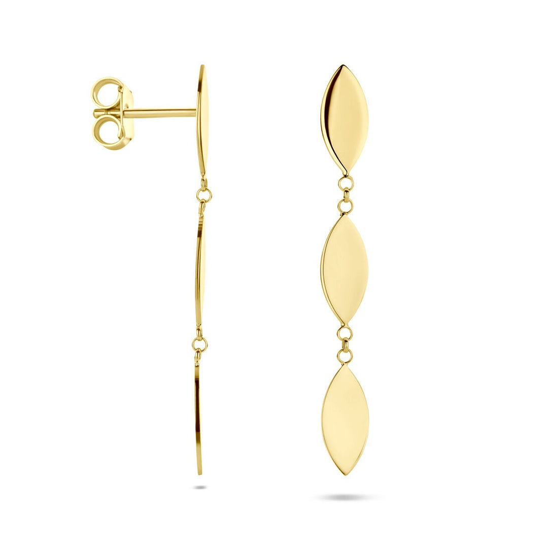 oorhangers 37 mm 14K geelgoud